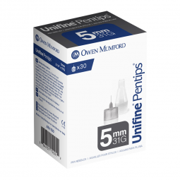 Unifine Pentips Owen Mumford AN 1150-Standard Insulin Pen Needle Unifine Pentips 31 Gauge 5 mm Lengt